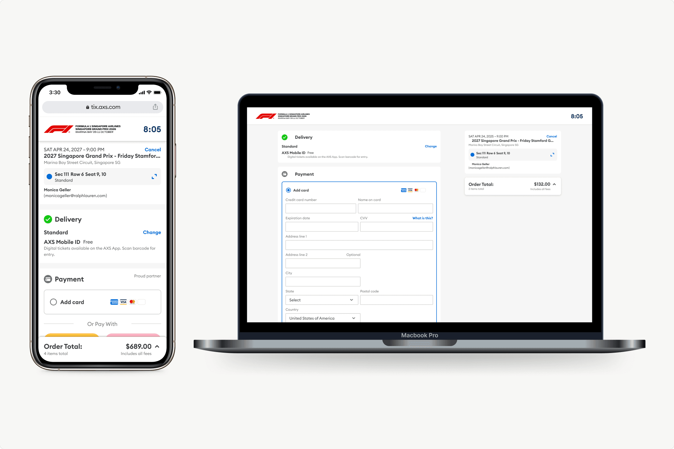 Single Page Checkout final design preview